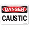 Signmission OSHA Danger Sign, 10" Height, 14" Width, Rigid Plastic, Caustic, Landscape, 1014-L-19277 OS-DS-P-1014-L-19277 - alternate 1